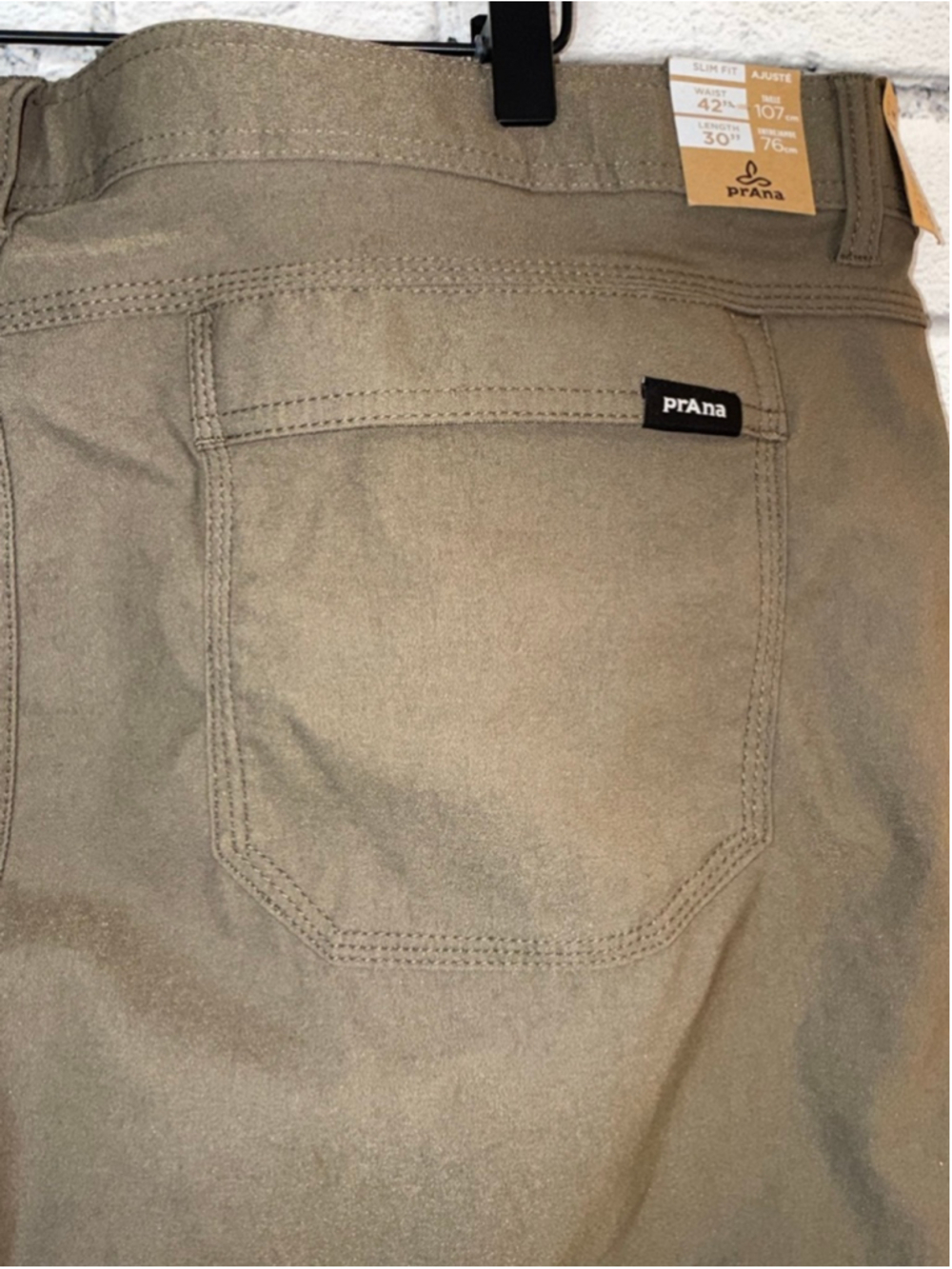 Men's Prana Pants size 40x32 Brown Stretch Zion Slim Cargo Pants Hiking Pants - Picture 11 of 16
